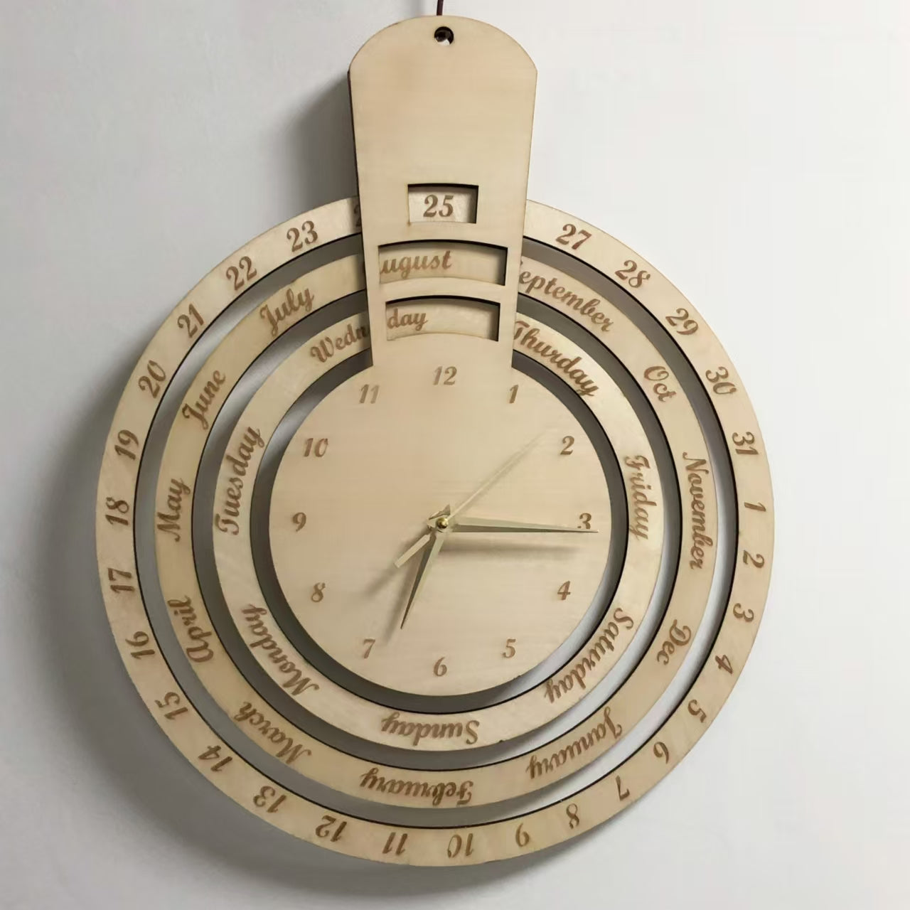 ChronoCraft Laser-Cut Calendar Clock