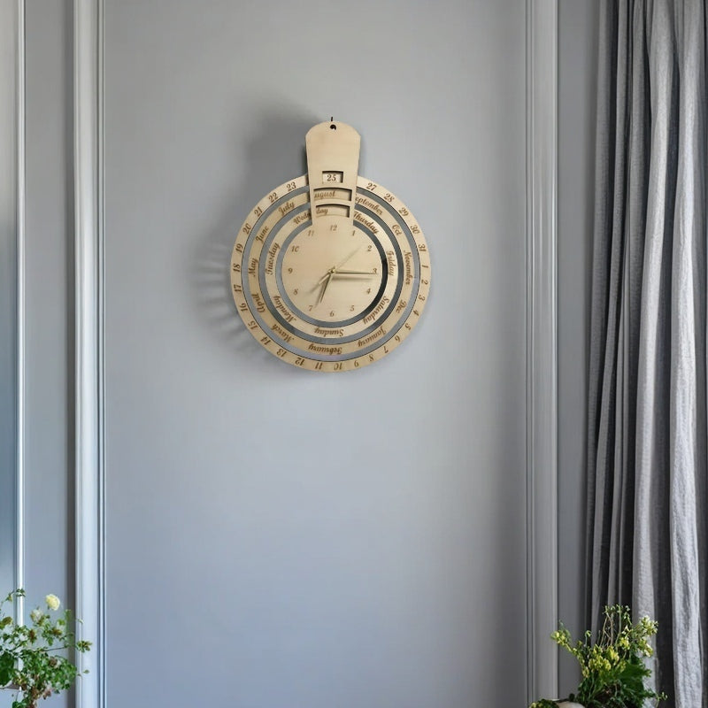 ChronoCraft Laser-Cut Calendar Clock