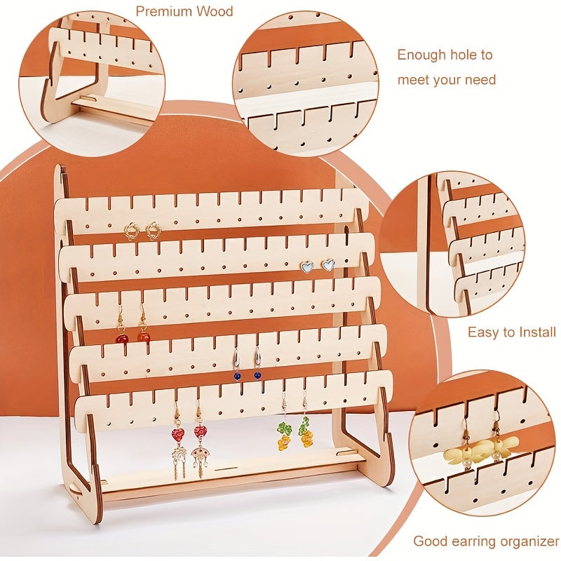 1 set wooden home jewelry holder